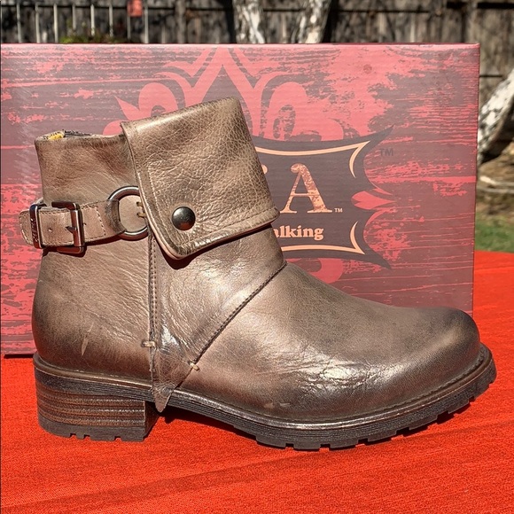 Jafa 492 Burlap Cuffed Ankle Boots Size 38 - Picture 4 of 10